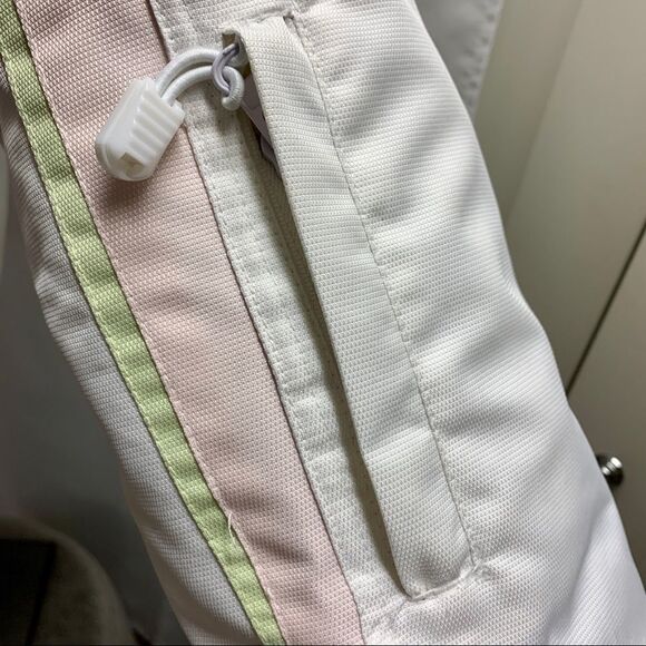 Bongo white winter ski jacket coat green pink detachable hood Sz S - Picture 7 of 16